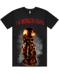 Men's Scarface Inspired The World Is Yours Vintage Heavyweight 100% Cotton T-Shirt