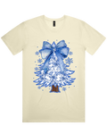 Christmas Blues Tree And Bow Tshirt