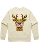 Sequin Look Reindeer Christmas Sweater