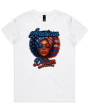 American Dream Queen 4th Of July Women's T-Shirt Or Crop Top