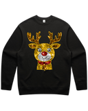 Sequin Look Reindeer Christmas Sweater