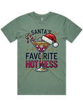 Santa's Favorite Hot Mess Christmas Tshirt