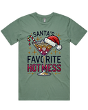 Santa's Favorite Hot Mess Christmas Tshirt