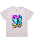 Womens Hot 2K's Baby Oversized Drop Shoulder And Crop Top Cotton T-Shirt