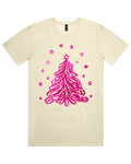 Sparkling Pink Christmas Tree Tshirt