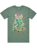 Dalmatian Bow Christmas Tree Tshirt