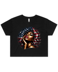 American Soul Sista 4th Of July Women's T-Shirt Or Crop Top