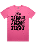 Tanned And Tipsy Short Sleeve T-Shirt