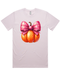 Fall Pumpkin And Bow Short Sleeve Tshirt