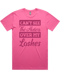 Cant See The Haters Over My Lashes Short Sleeve T-Shirt