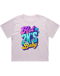 Womens Hot 2K's Baby Oversized Drop Shoulder And Crop Top Cotton T-Shirt