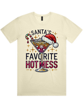 Santa's Favorite Hot Mess Christmas Tshirt