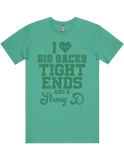 I luv Big Sacks Tight Ends And A Strong D Short Sleeve T-Shirt