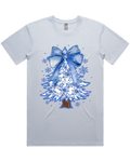 Christmas Blues Tree And Bow Tshirt