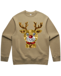 Sequin Look Reindeer Christmas Sweater