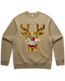 Sequin Look Reindeer Christmas Sweater