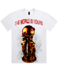 Men's Scarface Inspired The World Is Yours Vintage Heavyweight 100% Cotton T-Shirt