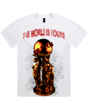 Men's Scarface Inspired The World Is Yours Vintage Heavyweight 100% Cotton T-Shirt