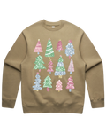 Multi Color Glitter Christmas Trees Sweatshirt