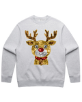 Sequin Look Reindeer Christmas Sweater