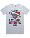 Santa's Favorite Hot Mess Christmas Tshirt