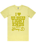 I luv Big Sacks Tight Ends And A Strong D Short Sleeve T-Shirt