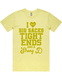 I luv Big Sacks Tight Ends And A Strong D Short Sleeve T-Shirt