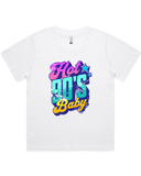 Womens Hot 90's Baby Oversized Drop Shoulder And Crop Top Cotton T-Shirt