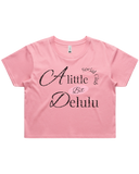 A Little Bit Delulu Crop Top Tshirt