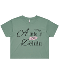 A Little Bit Delulu Crop Top Tshirt