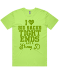 I luv Big Sacks Tight Ends And A Strong D Short Sleeve T-Shirt