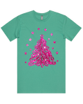 Sparkling Pink Christmas Tree Tshirt