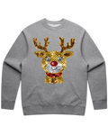 Sequin Look Reindeer Christmas Sweater