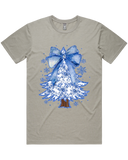 Christmas Blues Tree And Bow Tshirt