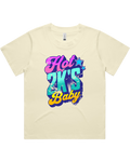 Womens Hot 2K's Baby Oversized Drop Shoulder And Crop Top Cotton T-Shirt