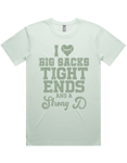 I luv Big Sacks Tight Ends And A Strong D Short Sleeve T-Shirt