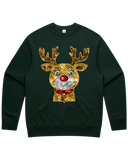 Sequin Look Reindeer Christmas Sweater