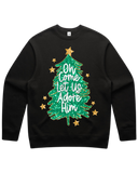 Come Adore Him Sequin Christmas Sweatshirt