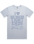 I luv Big Sacks Tight Ends And A Strong D Short Sleeve T-Shirt