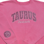 Custom Embroidered Zodiac Glittered Sweatshirt, choose glitter and thread colors