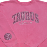 Custom Embroidered Zodiac Glittered Sweatshirt, choose glitter and thread colors