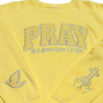 Custom Embroidered Pray Glitter Sweatshirt choose your glitter and stitching color