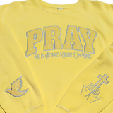 Custom Embroidered Pray Glitter Sweatshirt choose your glitter and stitching color