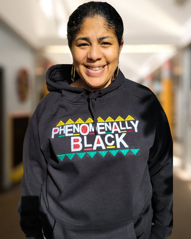 Phenomenally Black Men's And Women's Embroidered Sweatshirt And Printed T-shirt