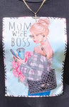 Bling Mom Boss Ruffle Short Sleeve Shirt